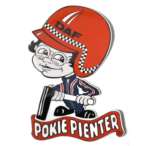 Pokie Pienter sticker+/- 9,5x15cm