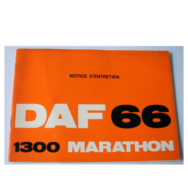 Nieuw instructieboekje DAF 66 1300 marathon Frans