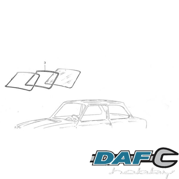 NOS Voorruit rubber DAF 44/46/55/66 Volvo 66