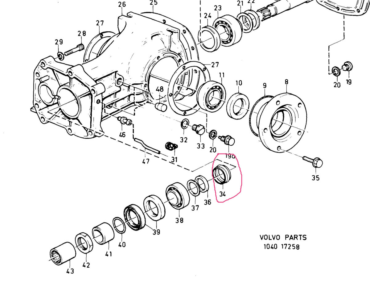Ring versnellingsbak B14 M47R en B19 M47R 80- DAFhobby - DAF en Volvo ...