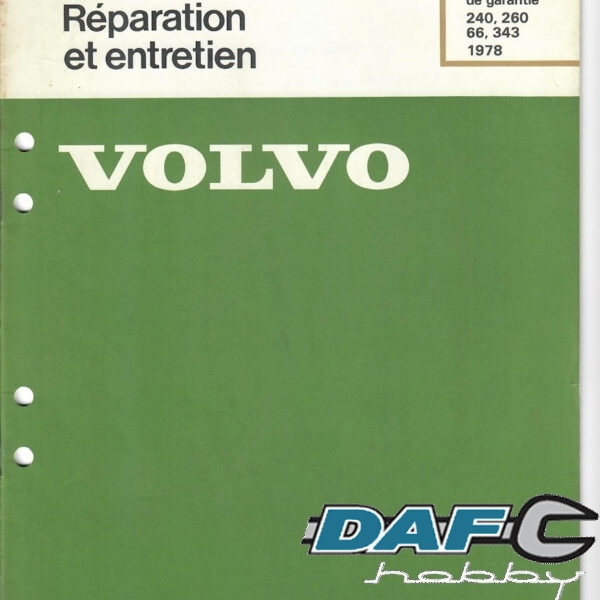 Volvo 240-260-66-343  1978  Vérification de Garantie. Manuel de Service Section 1 (11)